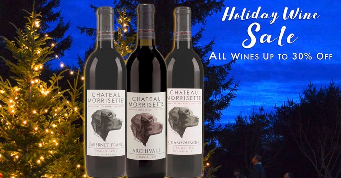 Chateau Morrisette Holiday Wine Sale and Holiday Gift Ideas