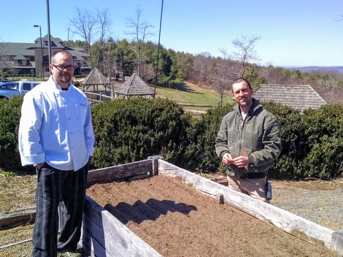 Chef Cooper Brunk and Head Gardener Matt Sanders