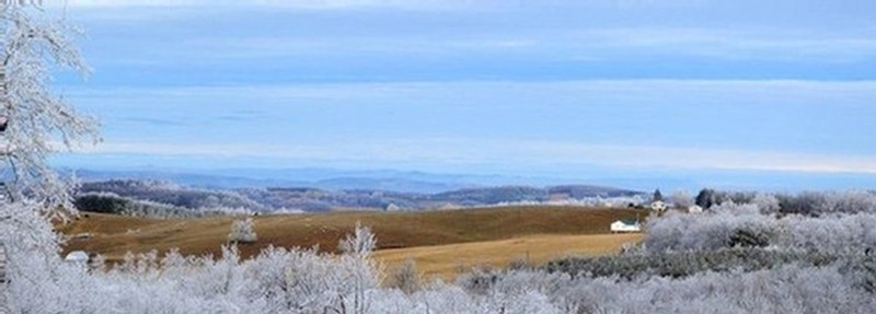 Winter view from Chateau Morrisette