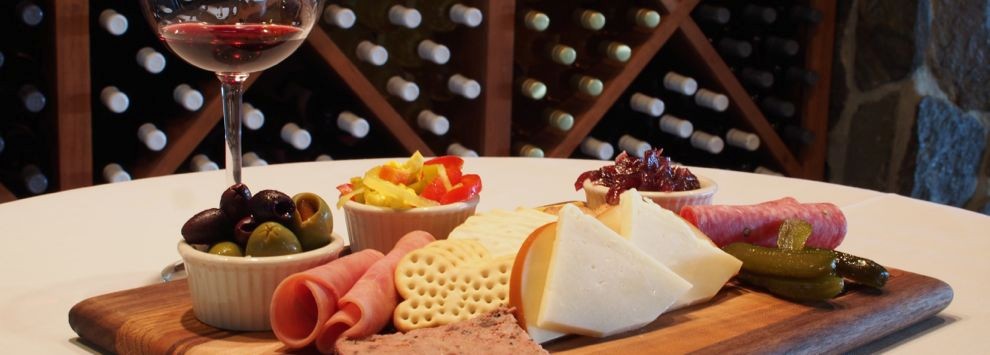 Chateau Morrisette charcuterie cheese board