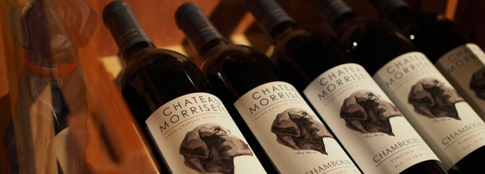 Chateau Morrisette wine bottles